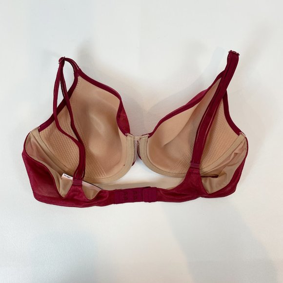 NWOT Victoria's Secret Bra 36B Lined Perfect Coverage Red Shimmer - Picture 2 of 7